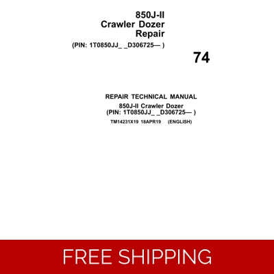 74 JOHN DEERE 850J-II CRAWLER DOZER REPAIR TECHNICAL MANUAL